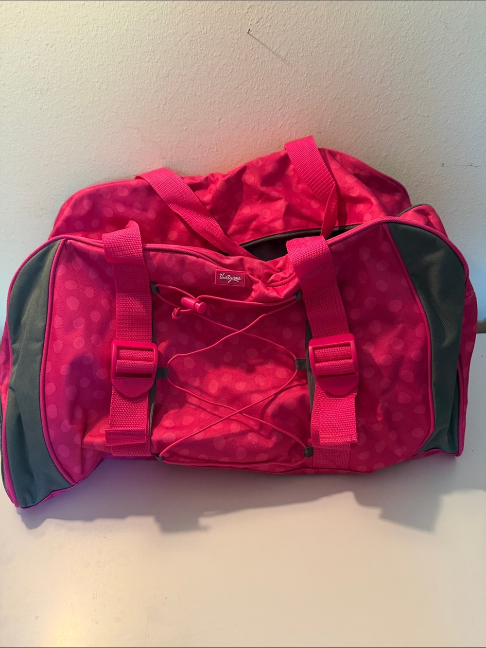 thirty-one Hot Pink Polka Dot Travel Duffel